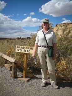 Volunteer Betty Gray before tour