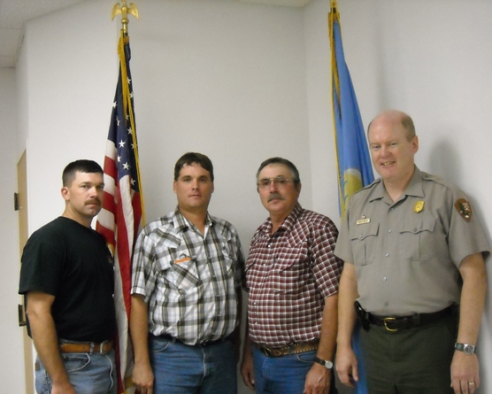 Fire Department Chiefs with park superintendent