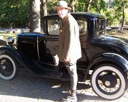 Park ranger dressed in historic costume