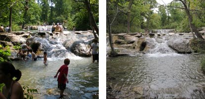 Little Niagara in the summer and fall Little Niagara in the summer and fall