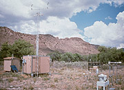 The air quality station is located near the entrance to the monument. General weather is recorded, and samples are collected to monitor many types of air pollutants. The air quality station is located near the entrance to the monument. General weather is recorded, and samples are collected to monitor many types of air pollutants.