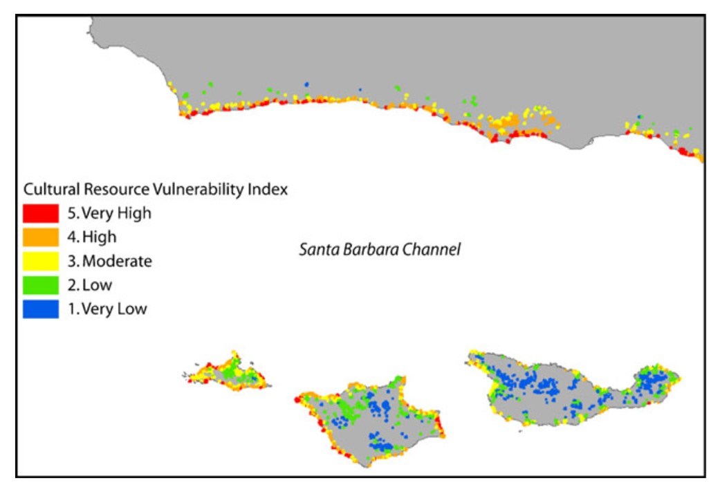 map of islands off the coast that shows vulnerable locations to sea level rise