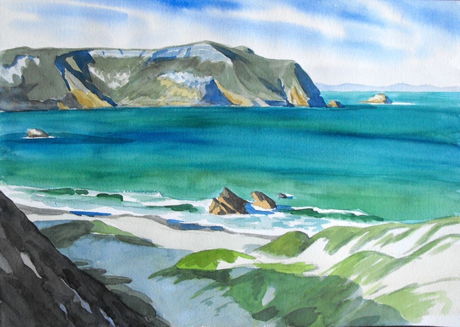 John Iwerks painting of Cuyler Harbor
