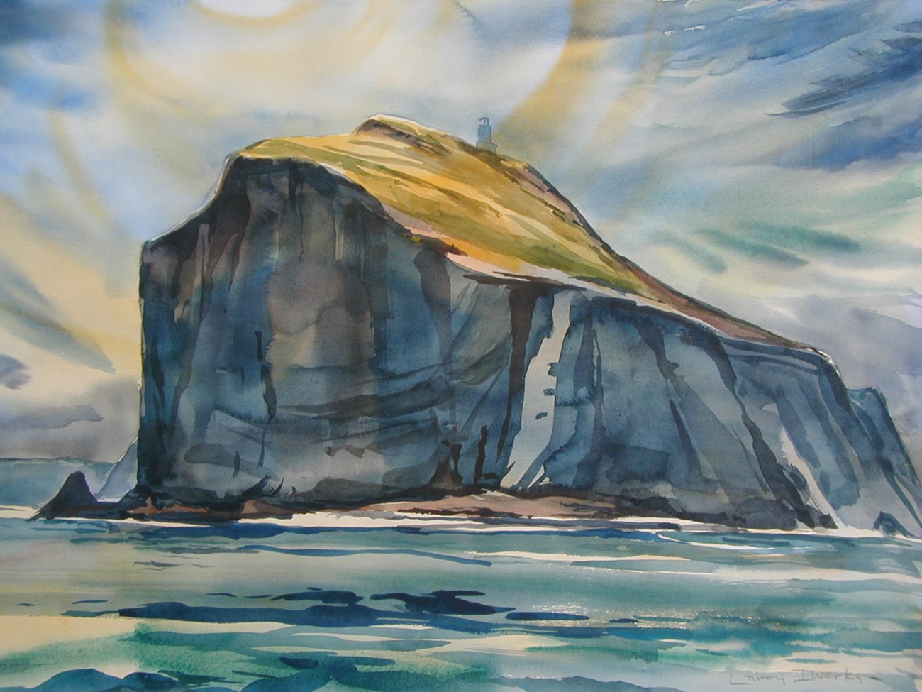 painting anacapa island by larry iwerks