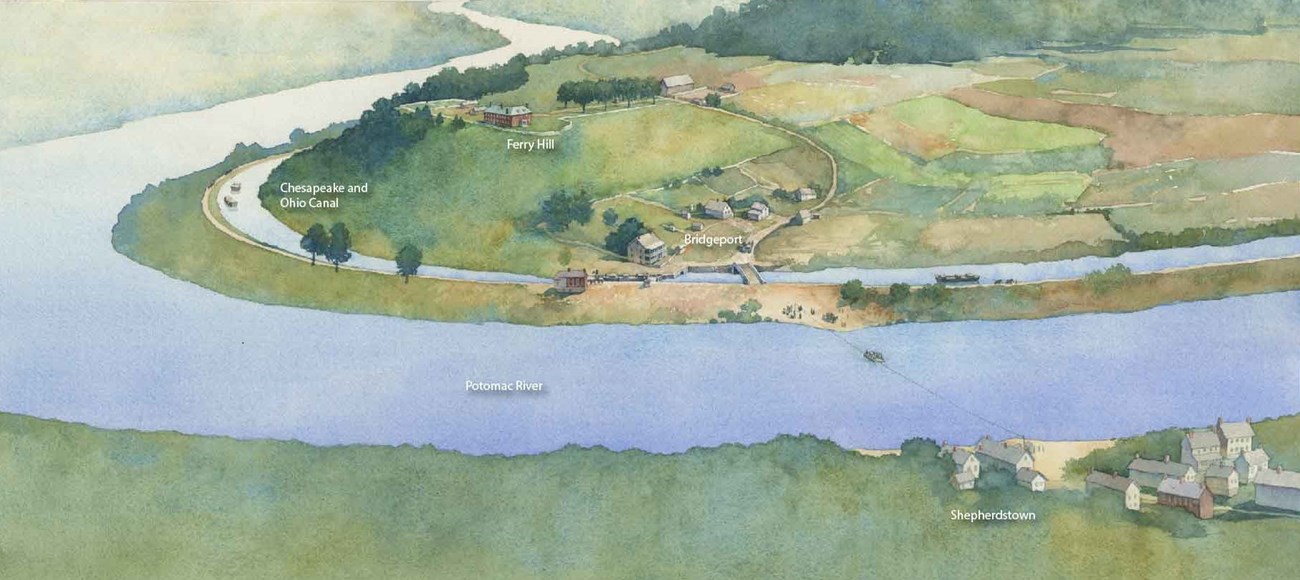 Bird's-eye view of Ferry Hill Plantation