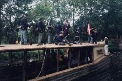 Photo of Civil War Reenactors on canal boat
