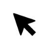 Icon of black arrow pointer.