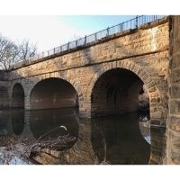 Catoctin Aqueduct with mirrored reflection.