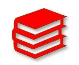A stack of 3 red books.