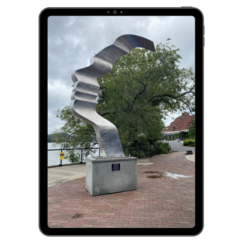 Sculpture of "Mother Earth" at the Georgetown Waterfront Park.