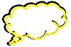 Illustration of a yellow and black "Think Bubble."