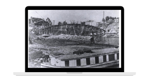 canal construction Historic photo of construction at the Canal.