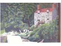 Painting of Lockhouse 16 near the canal.