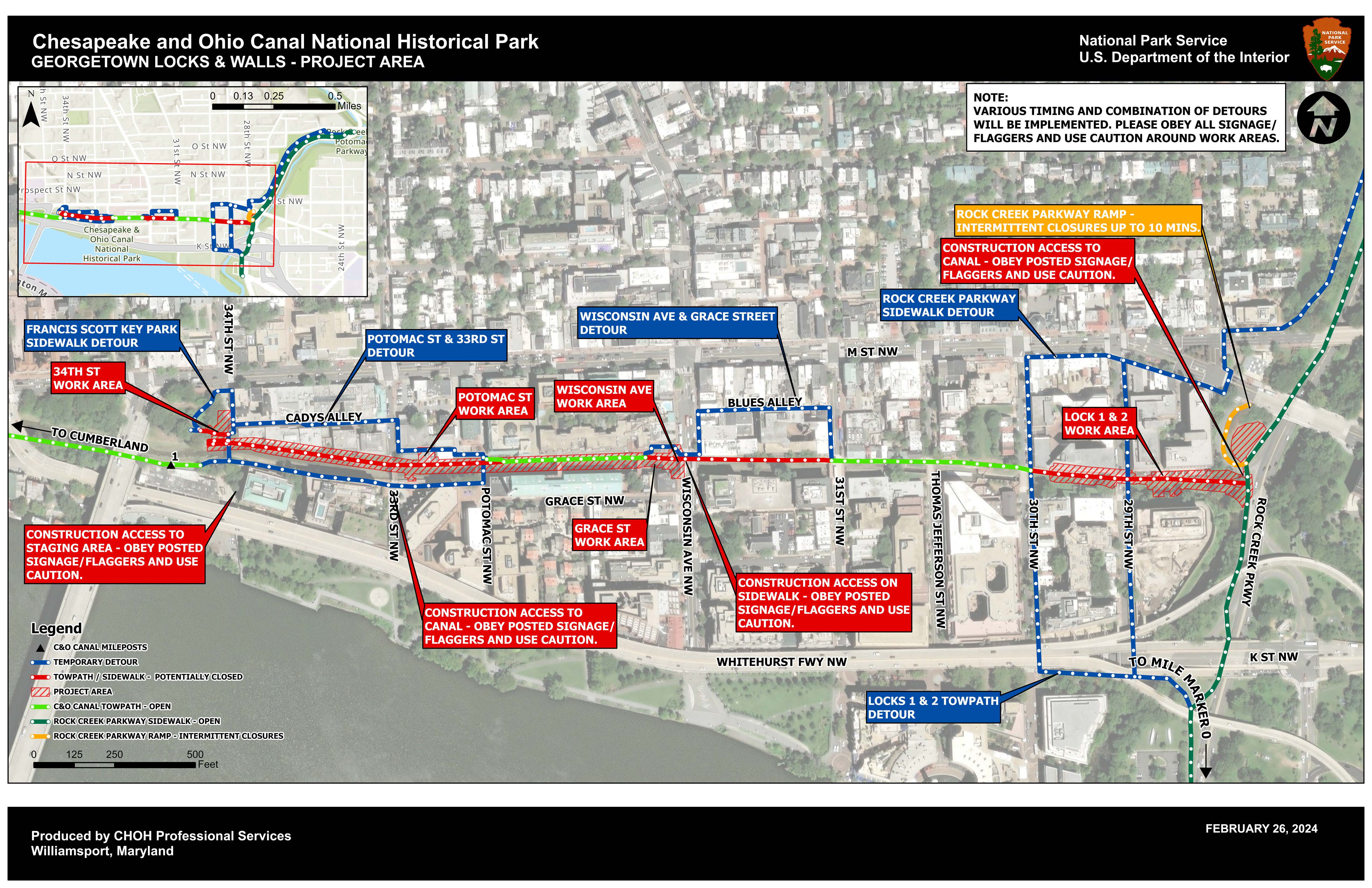 Georgetown Detour Map