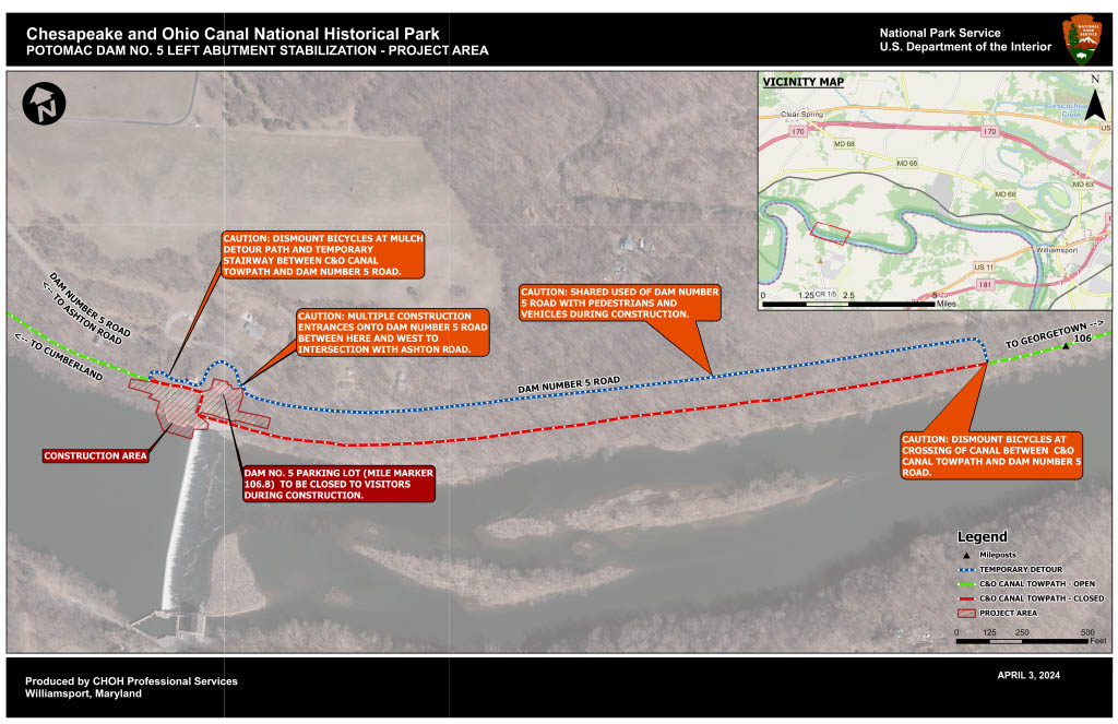 Dam 5 Detour Map Dam 5 Detour Map