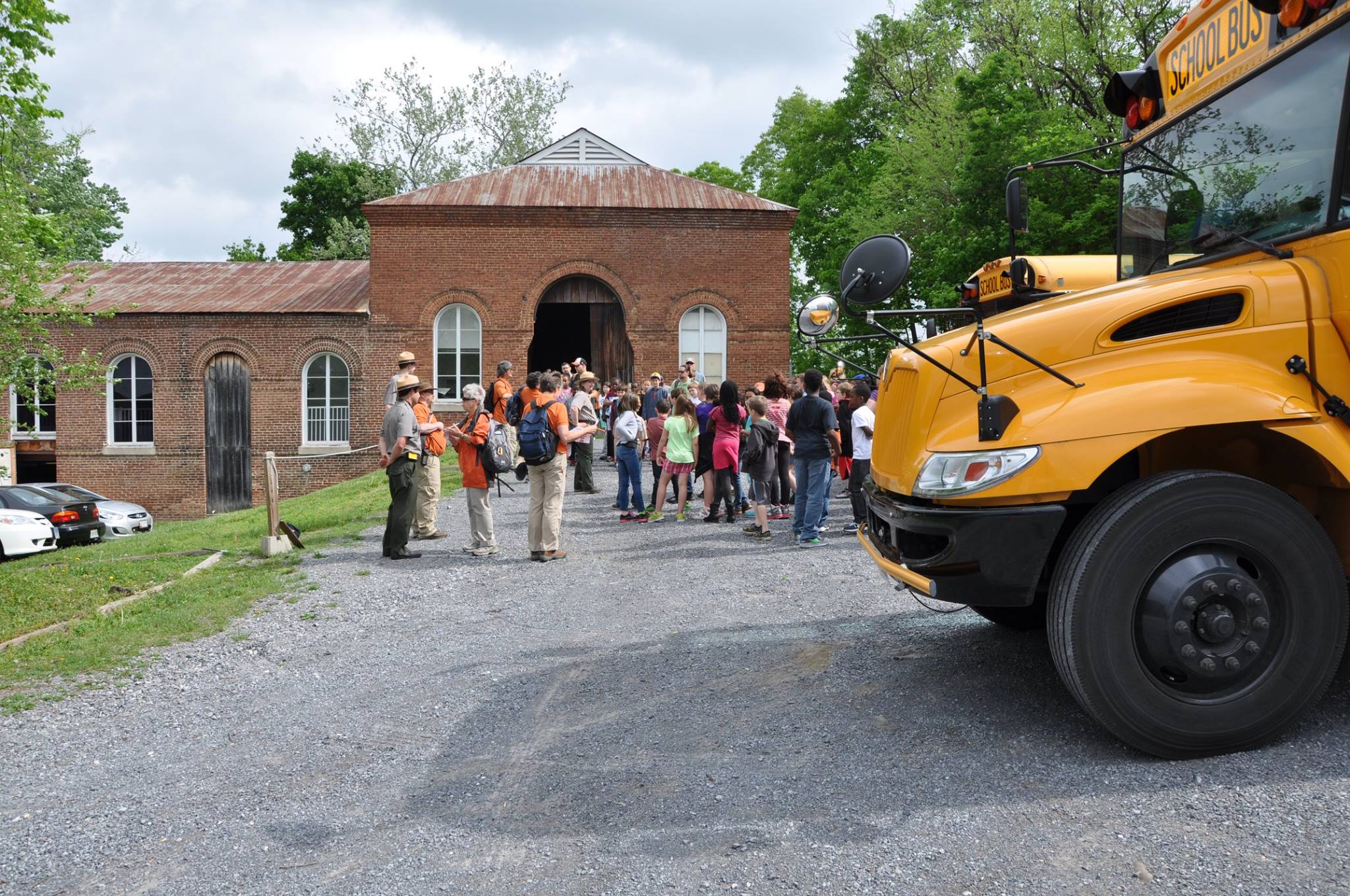 School bus arrives in Williamsport, MD