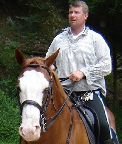 Photo of horse used on trail rides in park. Photo of horse used on trail rides in park.
