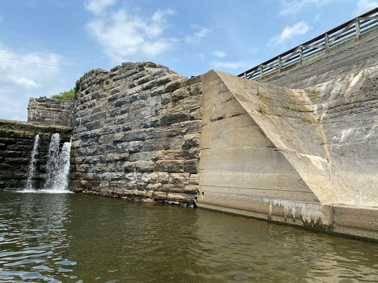Left Abutment of Potomac Dam No. 5 (downstream)