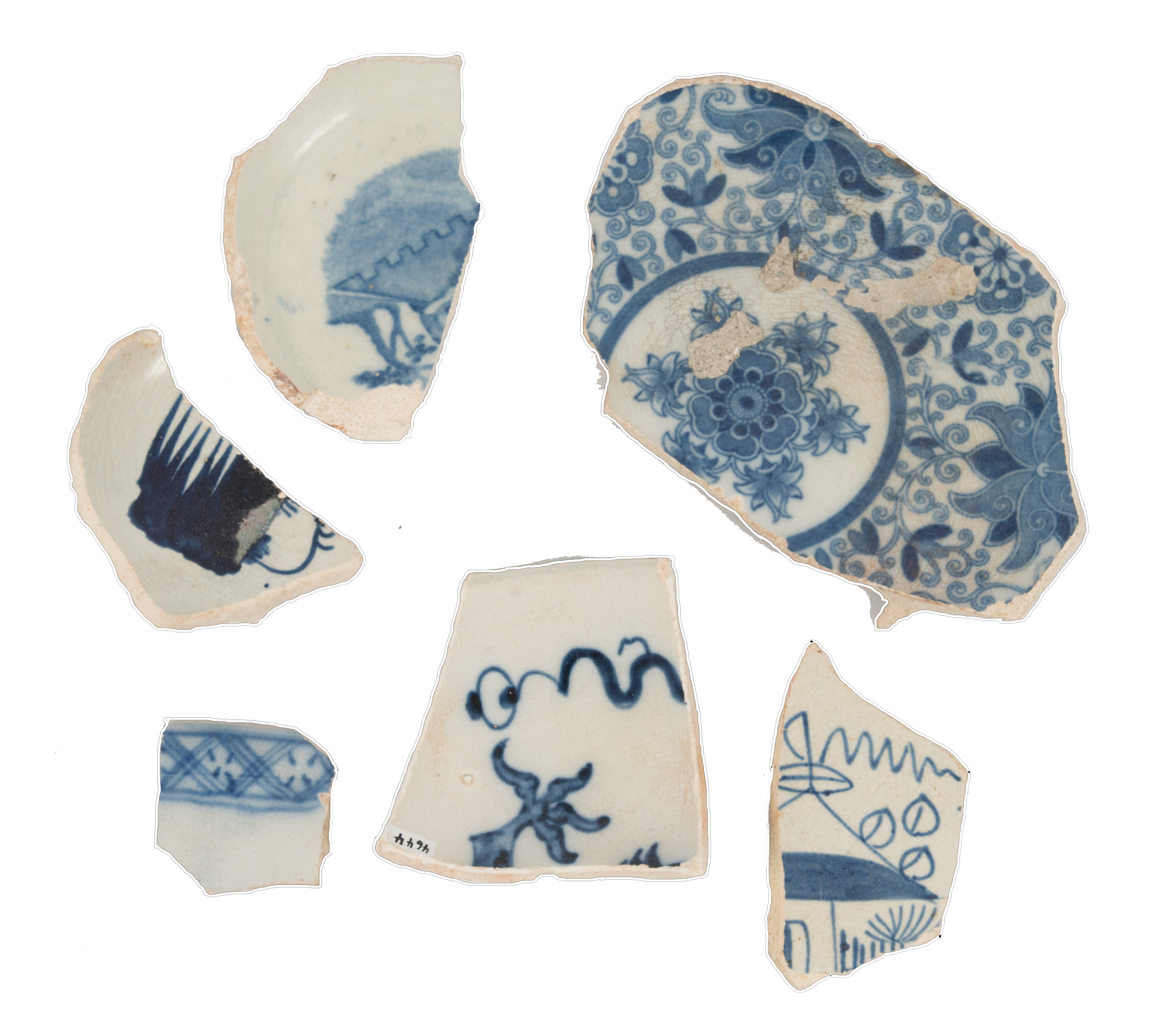 photo of pieces of painted pottery called Chaney on St. Croix