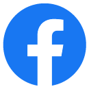 Facebook logo - a blue circle with a white lowercase f inside the circle