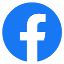 Facebook logo - a blue circle with a white lowercase f inside the circle