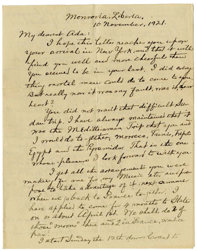 An old, yellowed piece of letter paper with cursive handwriting