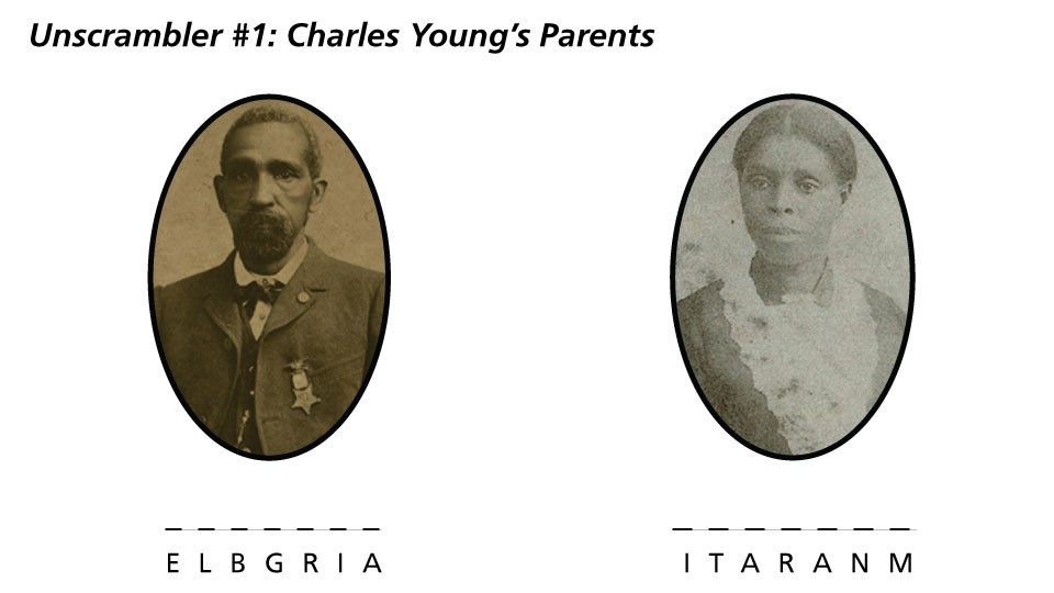 Photo of a man wearing suit on left and a woman wearing a dress on right