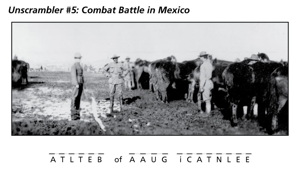 3 Men standing in a muddy field with several horses all standing to the right of the men