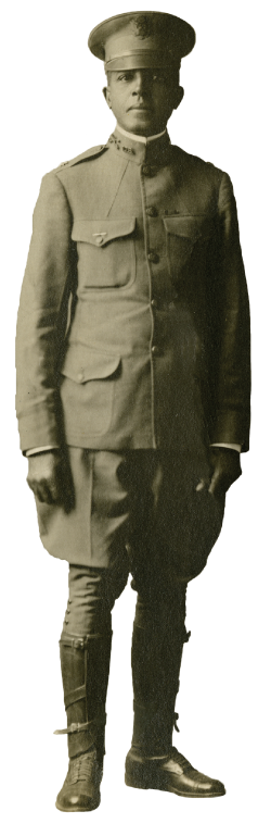 Charles Young standing in full uniform