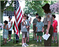 School group and Park Ranger at Gettysburg National Military Park
