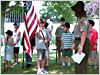 School group visiting Gettysburg National Military Park