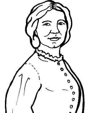 drawing of Clara Barton