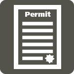 permit in white on grey background