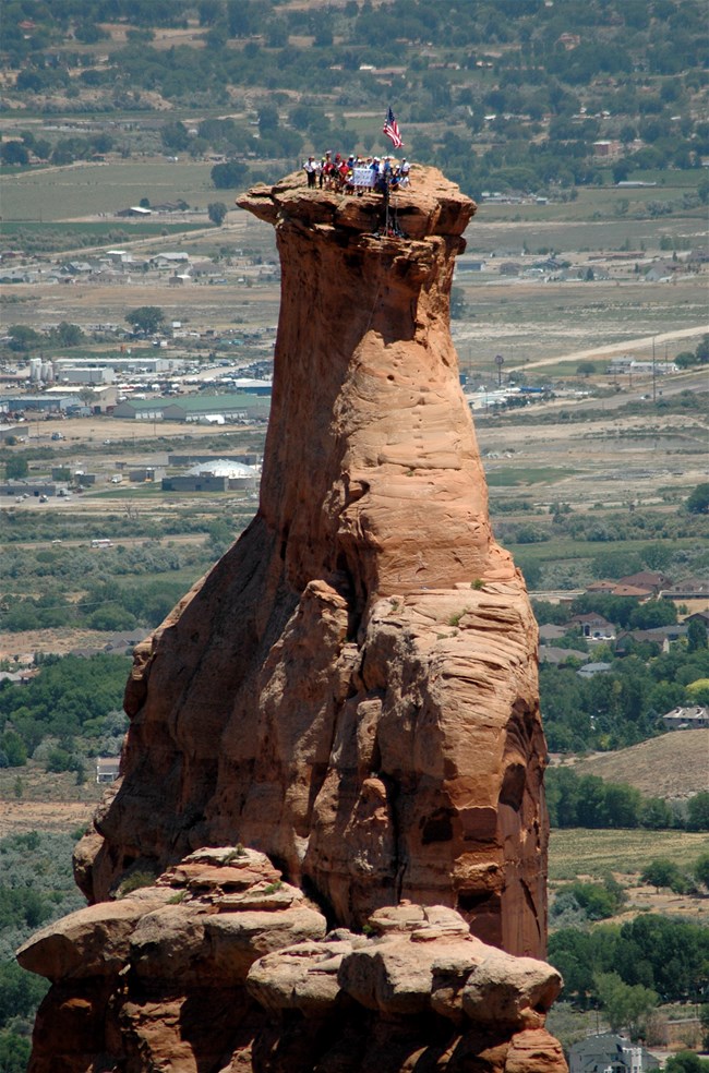 Independence Monument on the 4th of July