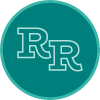 A teal circular icon that shows two letter R's