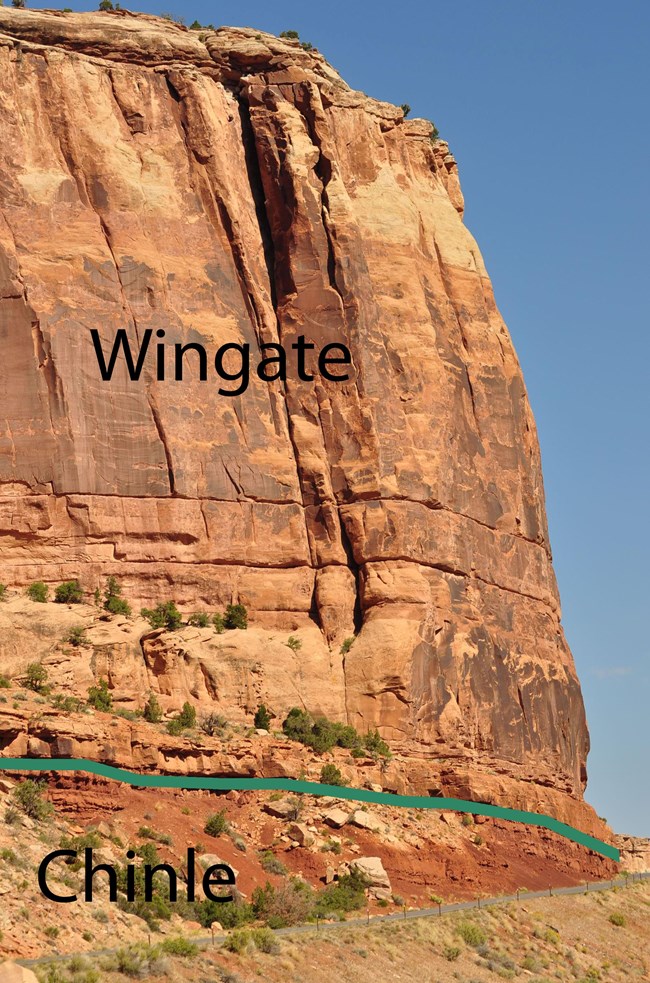 Wingate Sandstone in Fruita Canyon Wingate Sandstone in Fruita Canyon