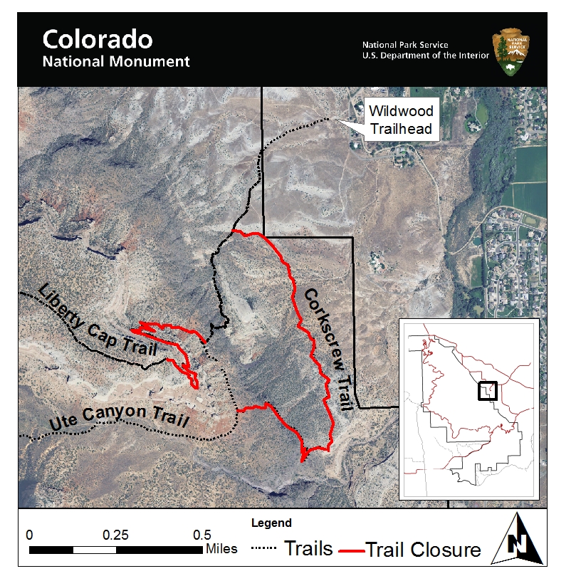 Liberty Cap Trail Closure Map