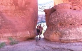 R-5 High School Students hiking in Colorado National Monument