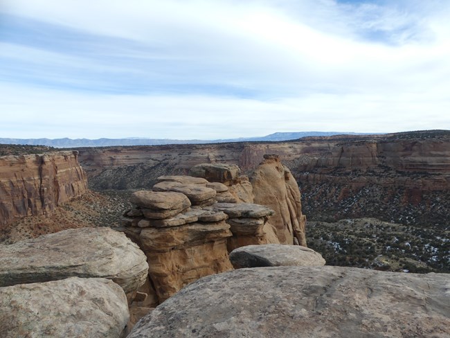 View looking out at the end of Coke Ovens Trail