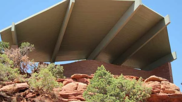 Book Cliffs Shelter viewed from below.