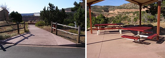ramp into accessible picnic area