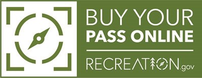 Buy your pass online with recreation.gov logo