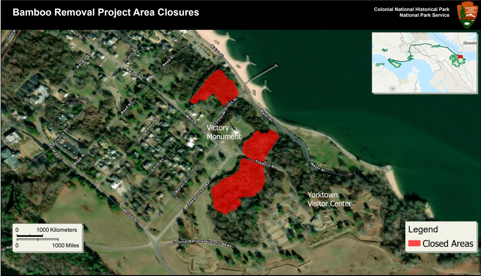 Map of Areas Closed due to Bamboo Removal