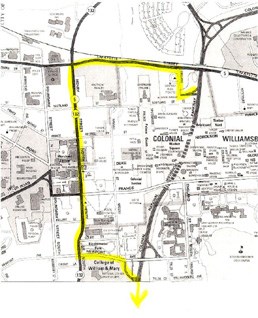 Map of the Williamsburg Tunnel bypass for bicycles and pedestrians