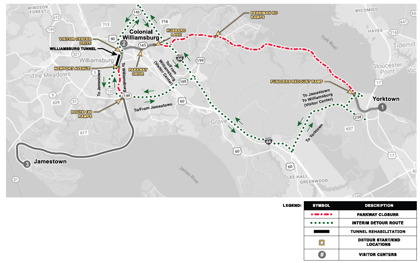 Current Detour Map August 2026