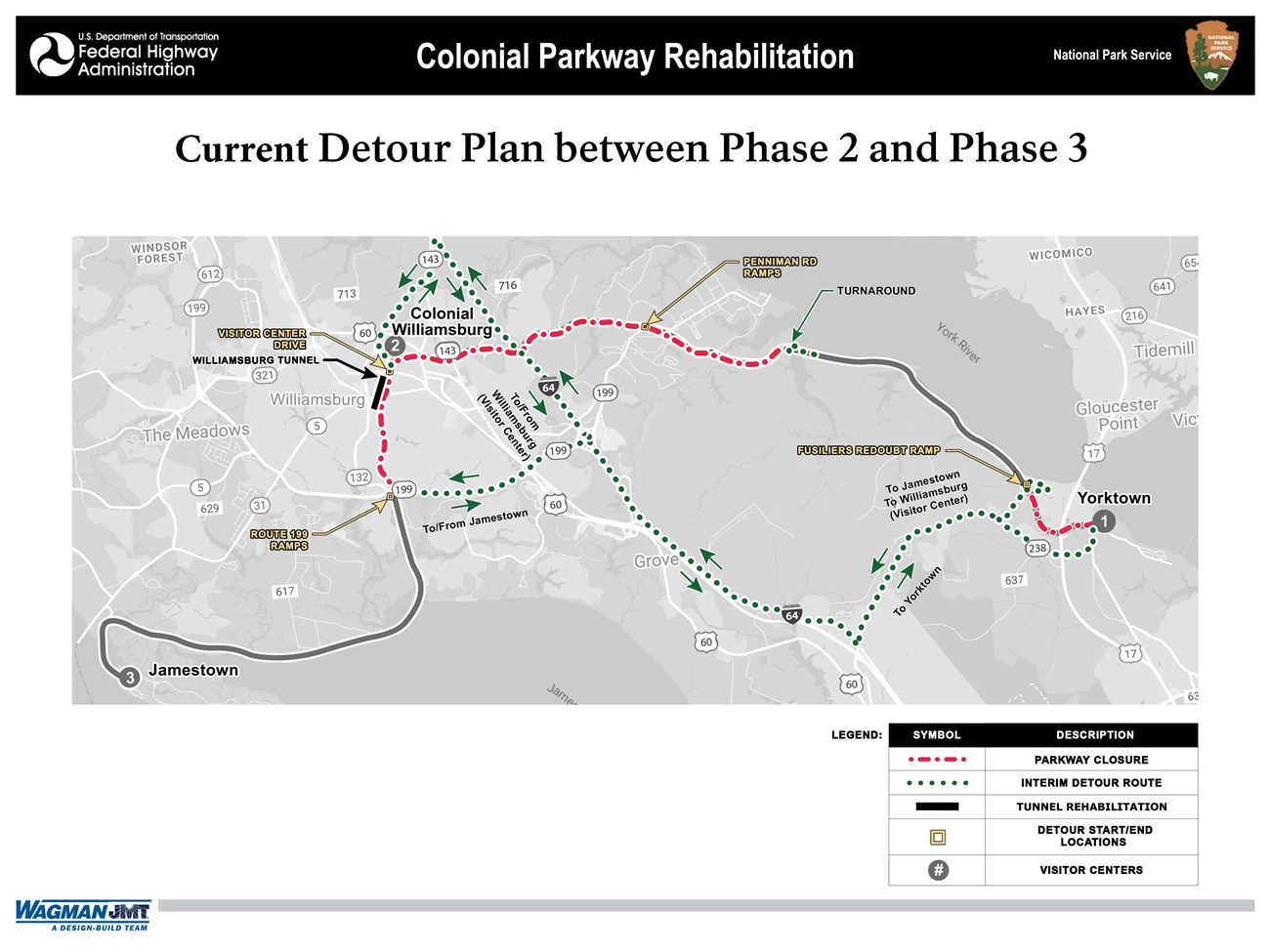 NPS_ColoPkwy Interim Detour Plan Updated July 2025 NPS_ColoPkwy Interim Detour plan showing closures and detours