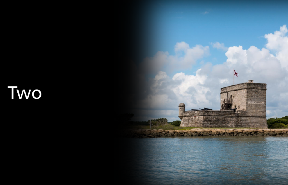 text on white background reading how many years did it take to build Fort Matanzas?