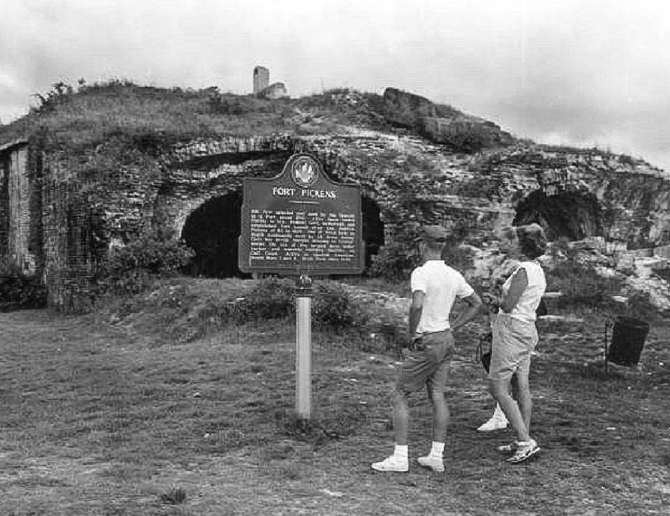 Fort Pickens Sign Then