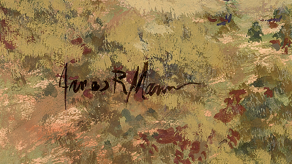 signature on painting reads "James Mann"