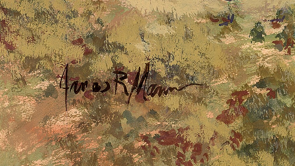 signature on painting reads "James Mann"